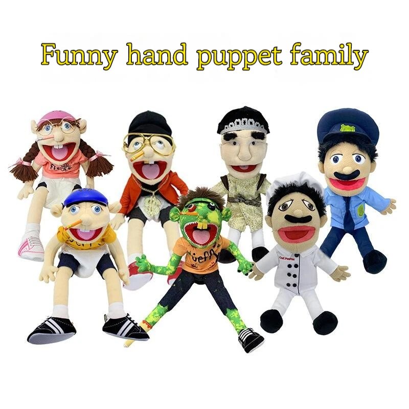 Jeff Hand Puppet Open Mouth Funny Boy Doll Parentchild Interactive