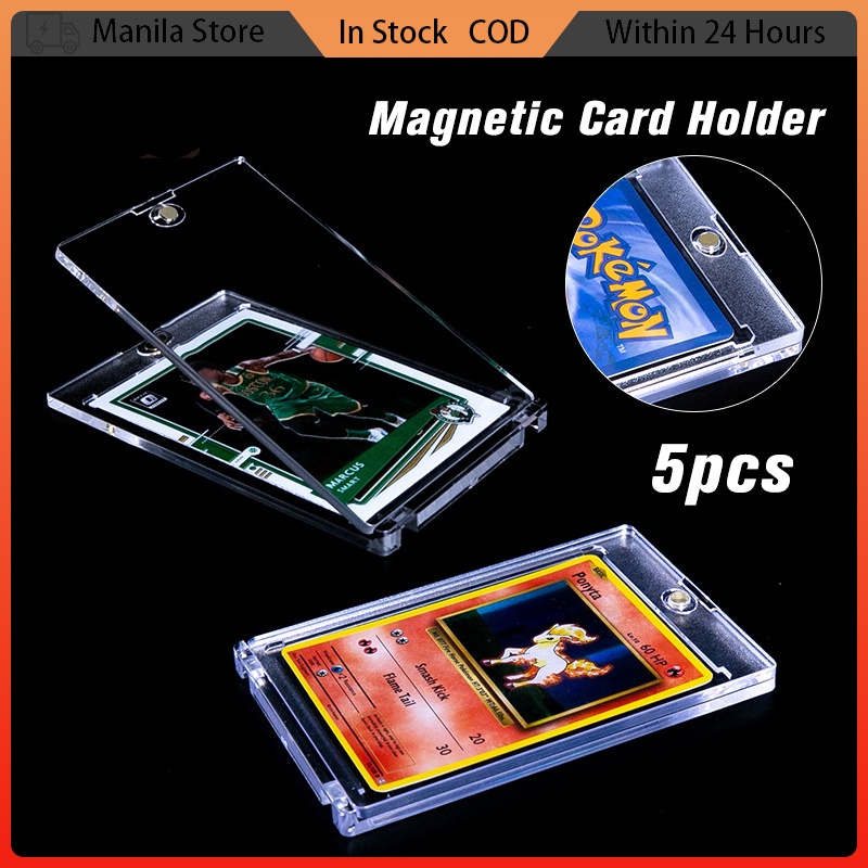 5Pcs Clear Card Holder Case 35PT Acrylic Game Card Protector