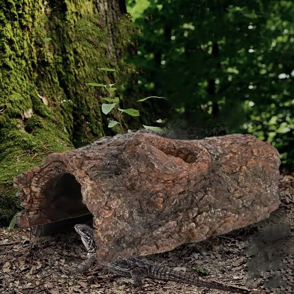 Peahefy Simulation Resin Tree Bark Amphibians Reptile Hide Cave Landscape For Scorpion Lizard Resin Reptile Hide Cave Simulation Tree Bark Hide Cave