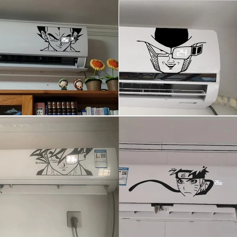 ☏Anime Dragon Ball Goku Vegeta Naruto Wall Stickers Air Conditioning