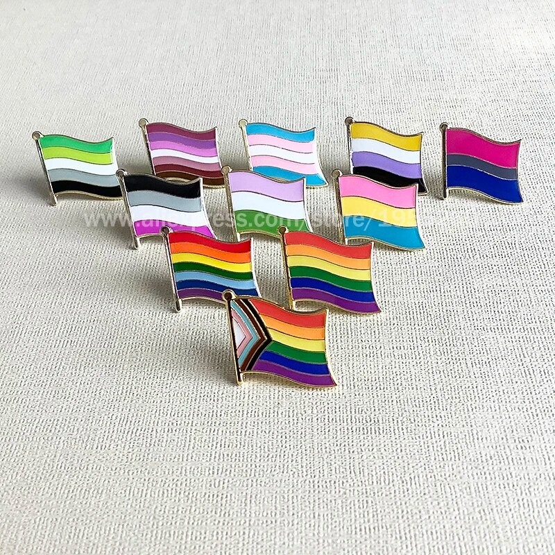 Rainbow Flag Lapel Pins Brooch Badge Lgbtqia Lgbt Bisexual Pansexual Asexual Fashion Jewelry Gi 2921