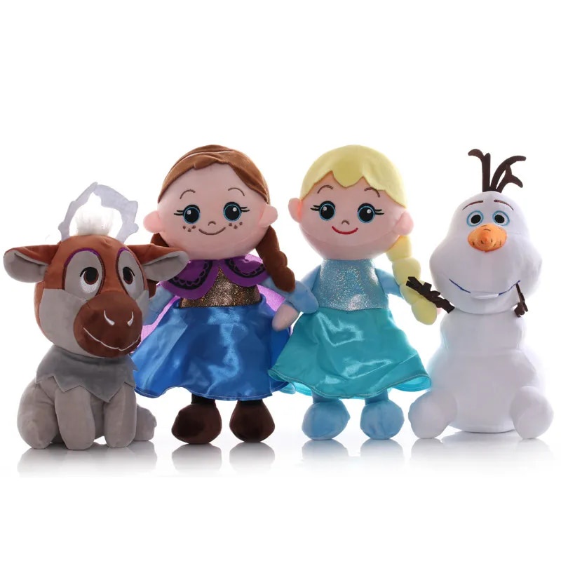 Queen Frozen Elsa Olaf Princess Anna Plush Dolls