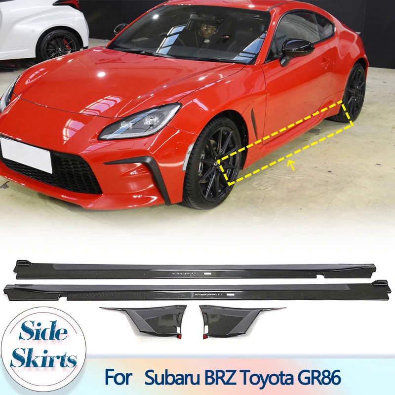 Car Side Skirts Extensions Kit For Subaru BRZ Toyota GR86 2022 2023