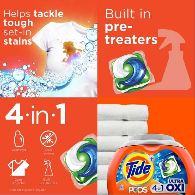 Tide Pods 4In1 Laundry Detergent (Botanical Rain / Sports Defense