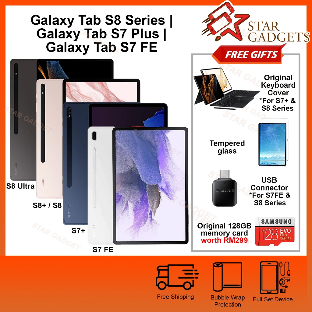 Galaxy Tab S7 FE / Tab S7+ / Tab S8 Ultra / Tab S8+ / Tab S8 WiFi