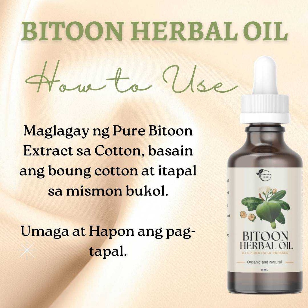 Bitoon Pure Extract Herbal Oil Pang Alis ng Bukol Goiter Tumor Cysts ...