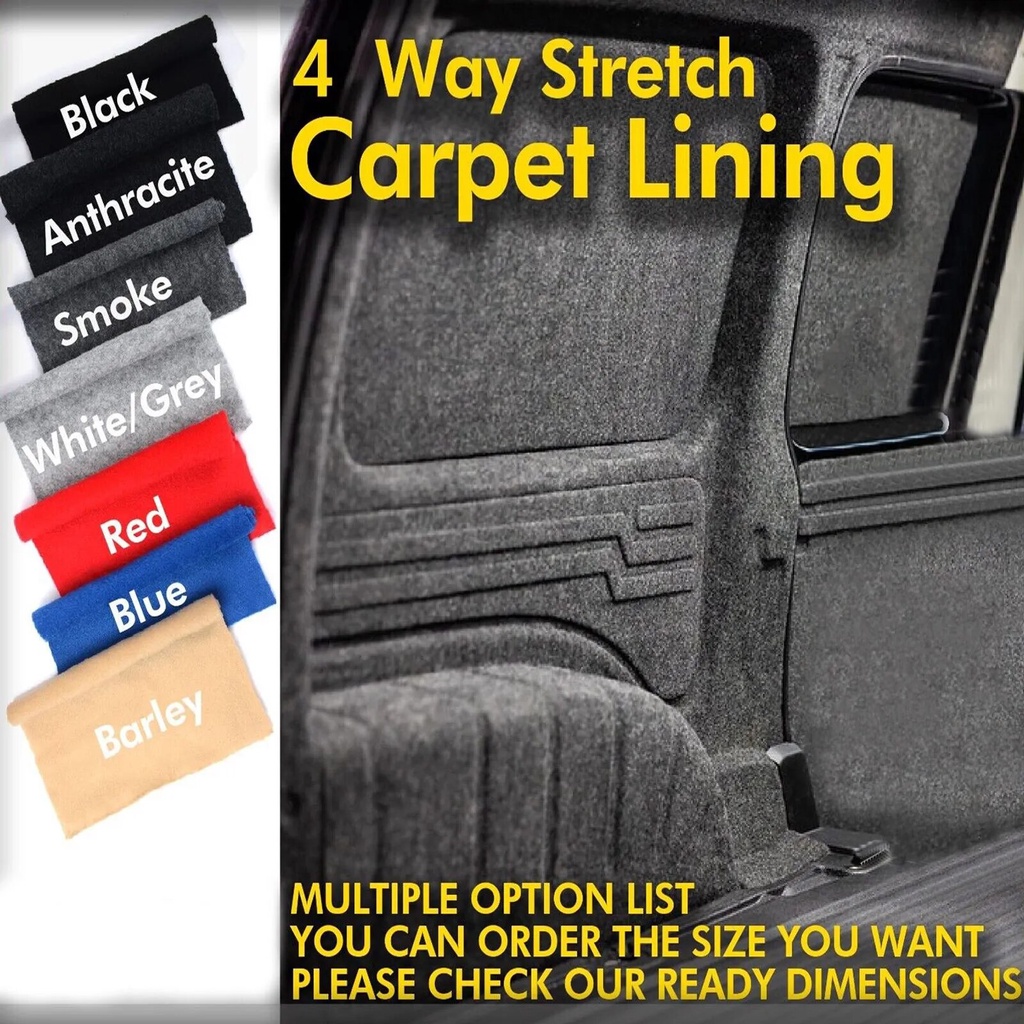 ♦Camper Van Lining Carpet 4 Way Stretch VW T6 5 Transporter Caddy ...
