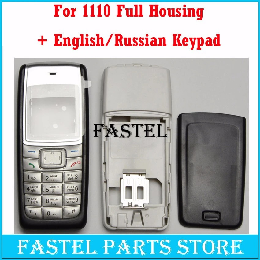 Hkfastel New High Quality Cover For Nokia 1110 1112 Full Complete Mobile Phone Housing Cover