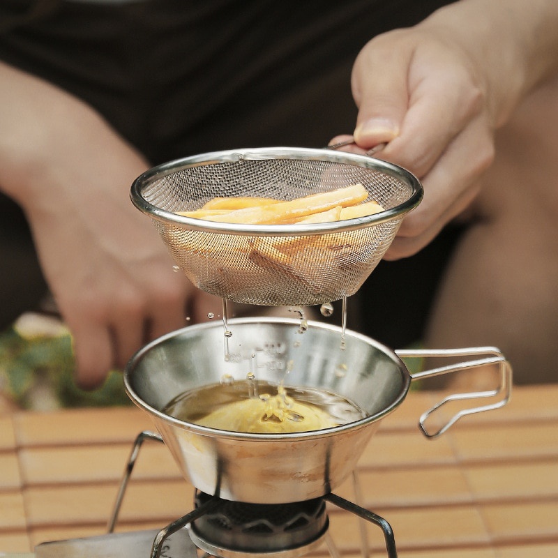 ۞304 Stainless Steel Strainer Spoon Hand-held Flour Screen Soybean Milk ...