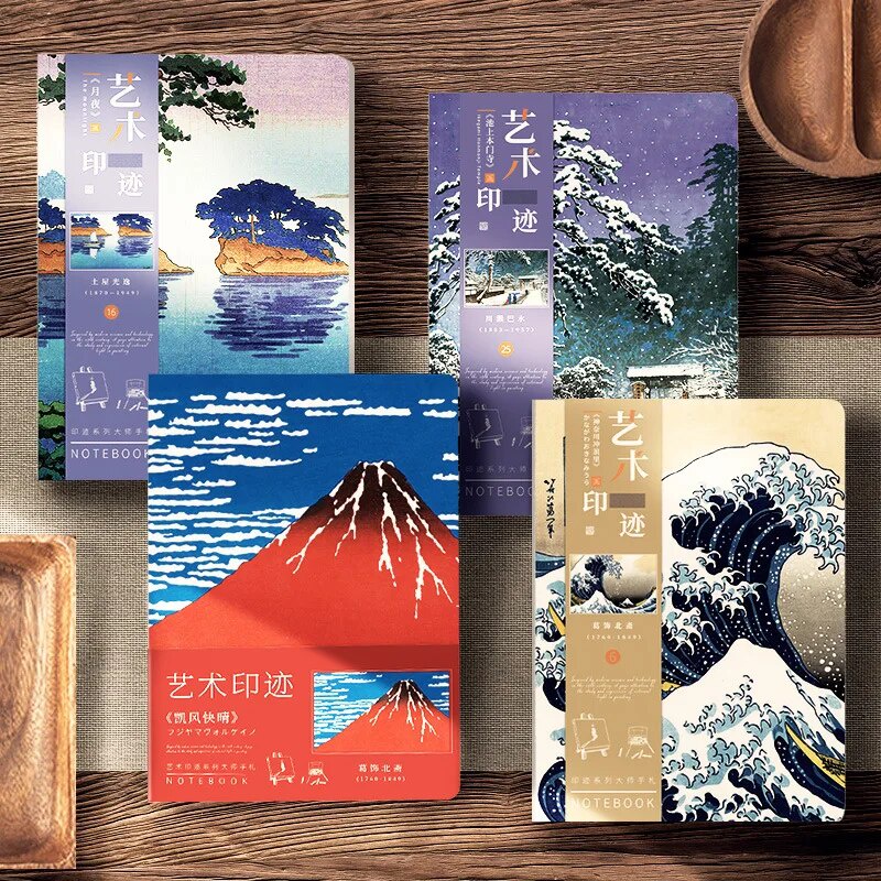 A5 Japanese Aesthetic Notebook Famous Painting By Hokusai Journals ...