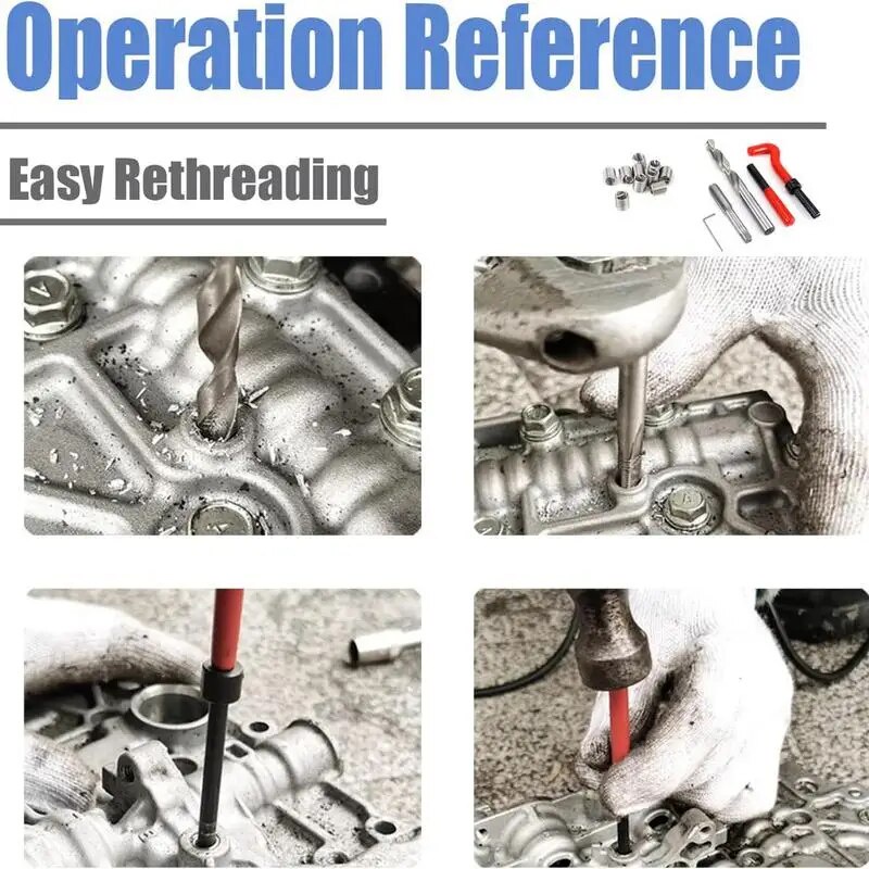 30pcs M8x1.25mm Thread Repair Tool Metric Thread Chaser Bolt Thread ...