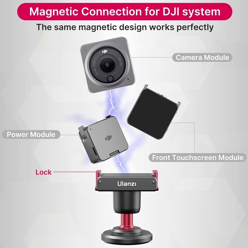 Ulanzi U170 DJI Action 2 BallJoint Adapter Mount Tripod