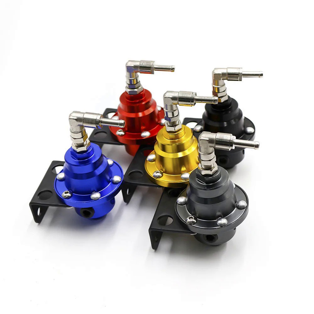 Universal Adjustable Aluminum Fuel Pressure Regulator With Gauge Kit ...