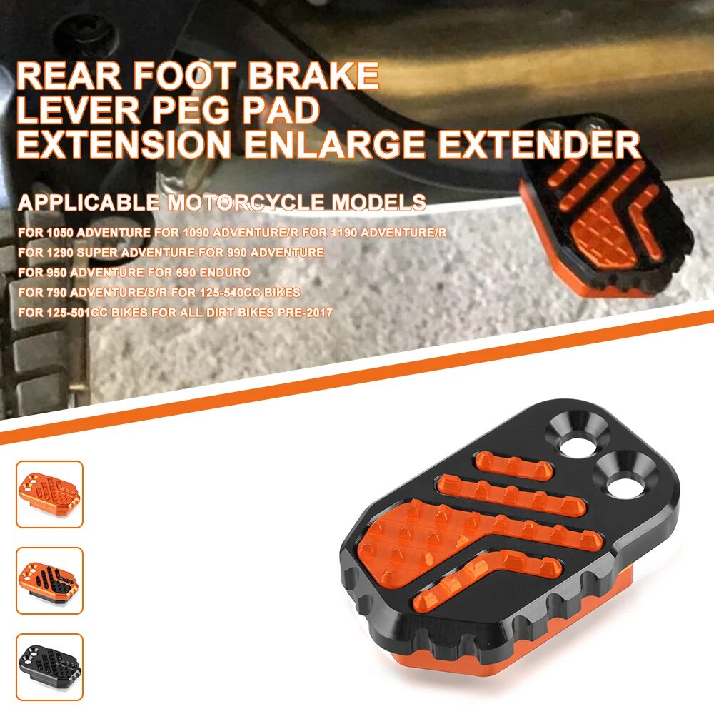 ☮Motorcycle Rear Foot Brake Lever Peg Pad Extension For 990 950 1050