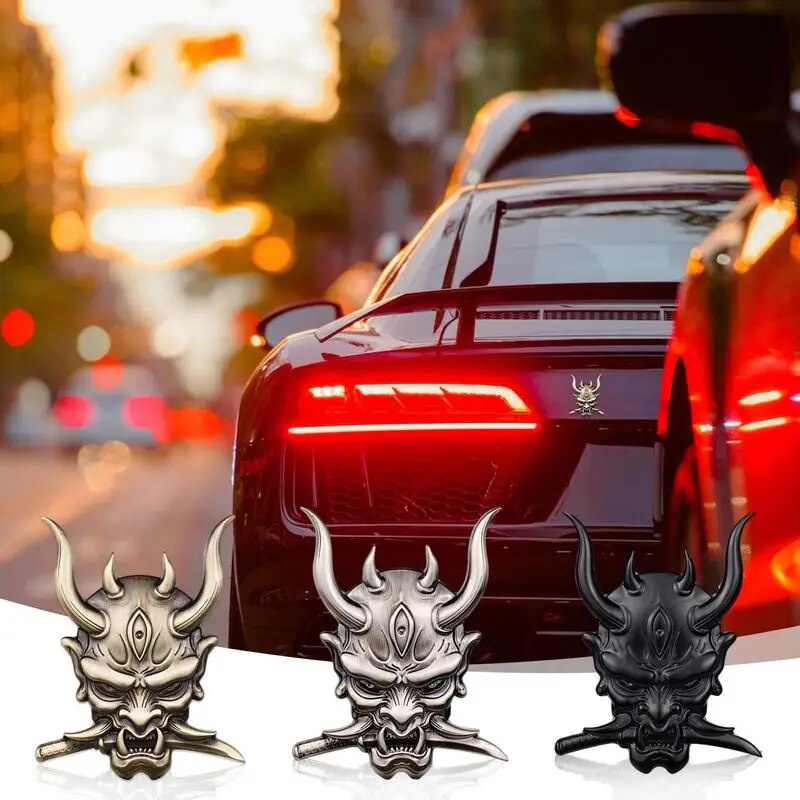 Japanese Black Oni Samu'rai Car Sticker Traditional Japanese Gho'st ...