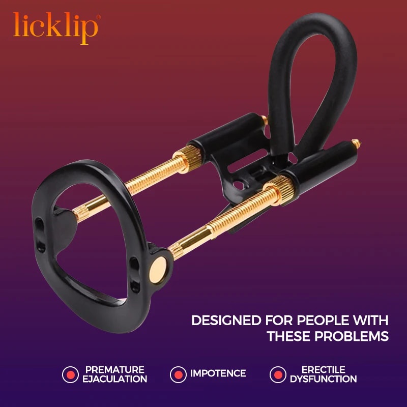 Licklip Male Enlarger Stretcher Tension Traction Correction Bending Penis Damper Enlarger Device