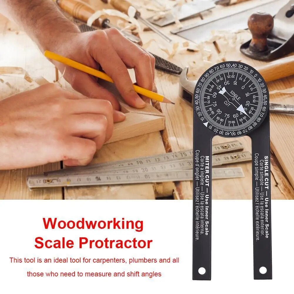 Miter Saws Protractor Rust Proof Accurate Reading Scales Inside Outside ...