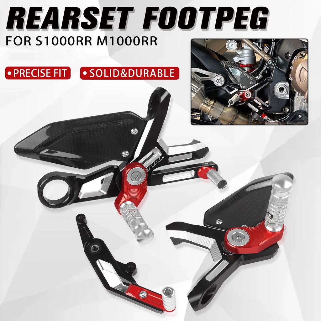 ☾For BMW S1000RR 2020 Footrest Carbon Fiber Adjustable Rear Sets Foot