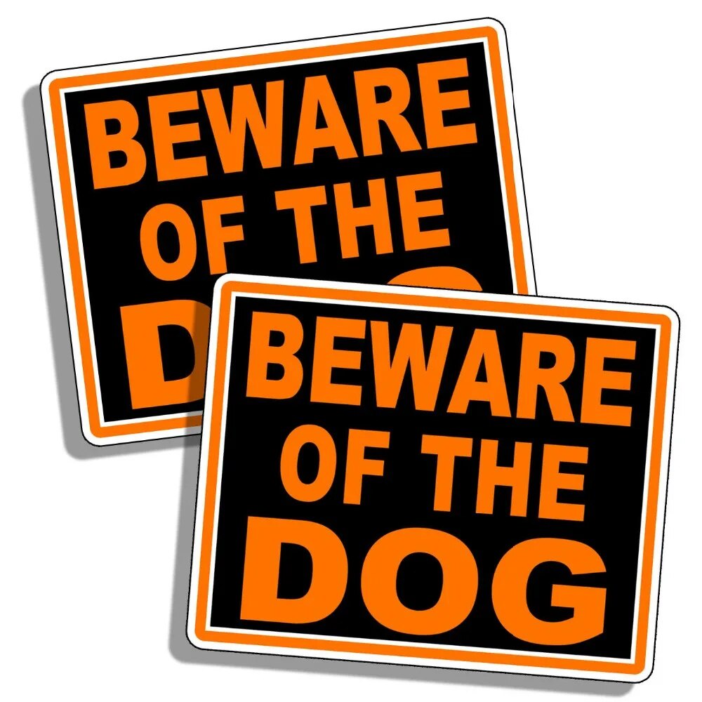 Beware of Dog Warning Sticker Caution Pet K9 Decal Animal Security ...