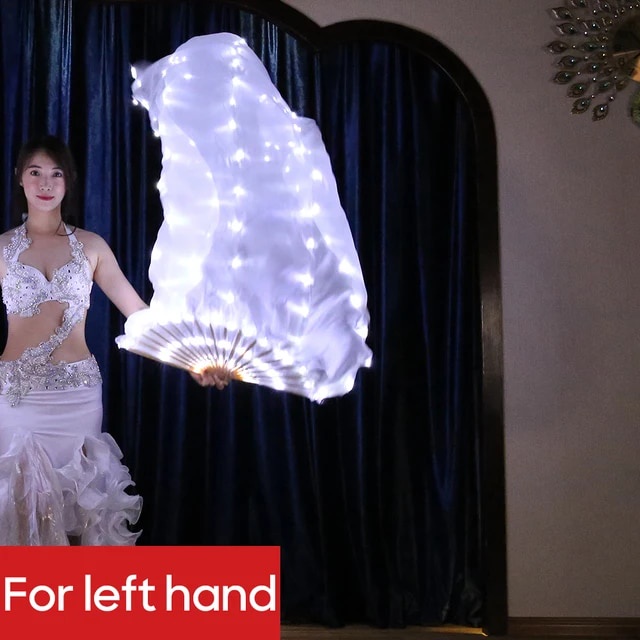 Silk Veil Led Fan Fans for Belly Dance Accessories for Adult Children ...
