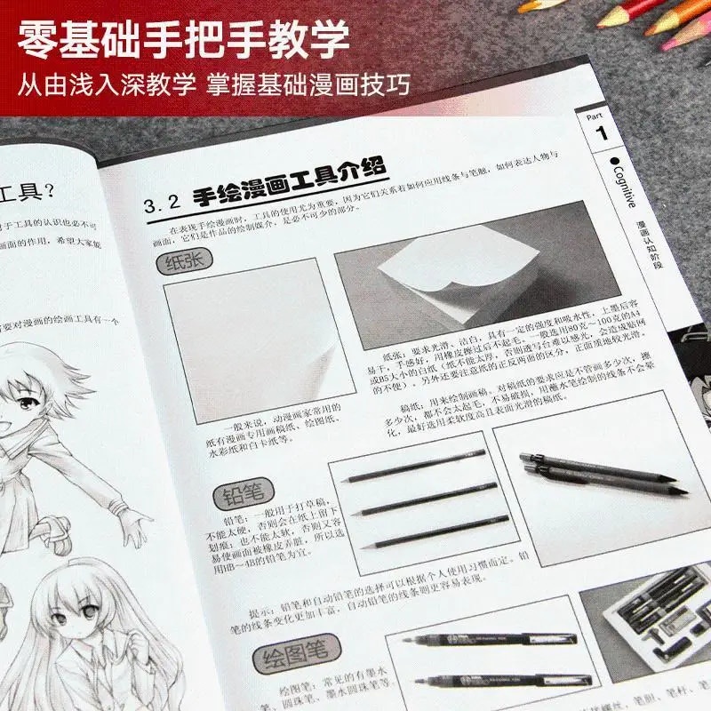 3 volumes of zero basic learning to draw comics Getting Started with ...
