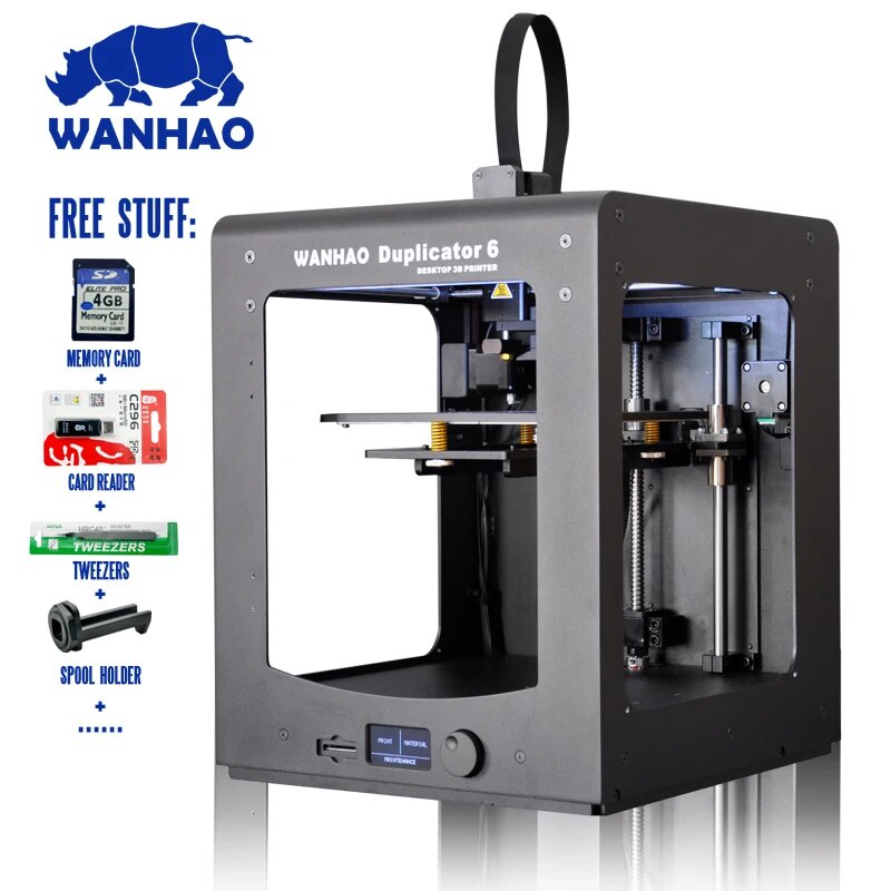 WANHAO D6 PLUS Breaking-Resume FDM/FFF 3D Printer with Free Filament ...