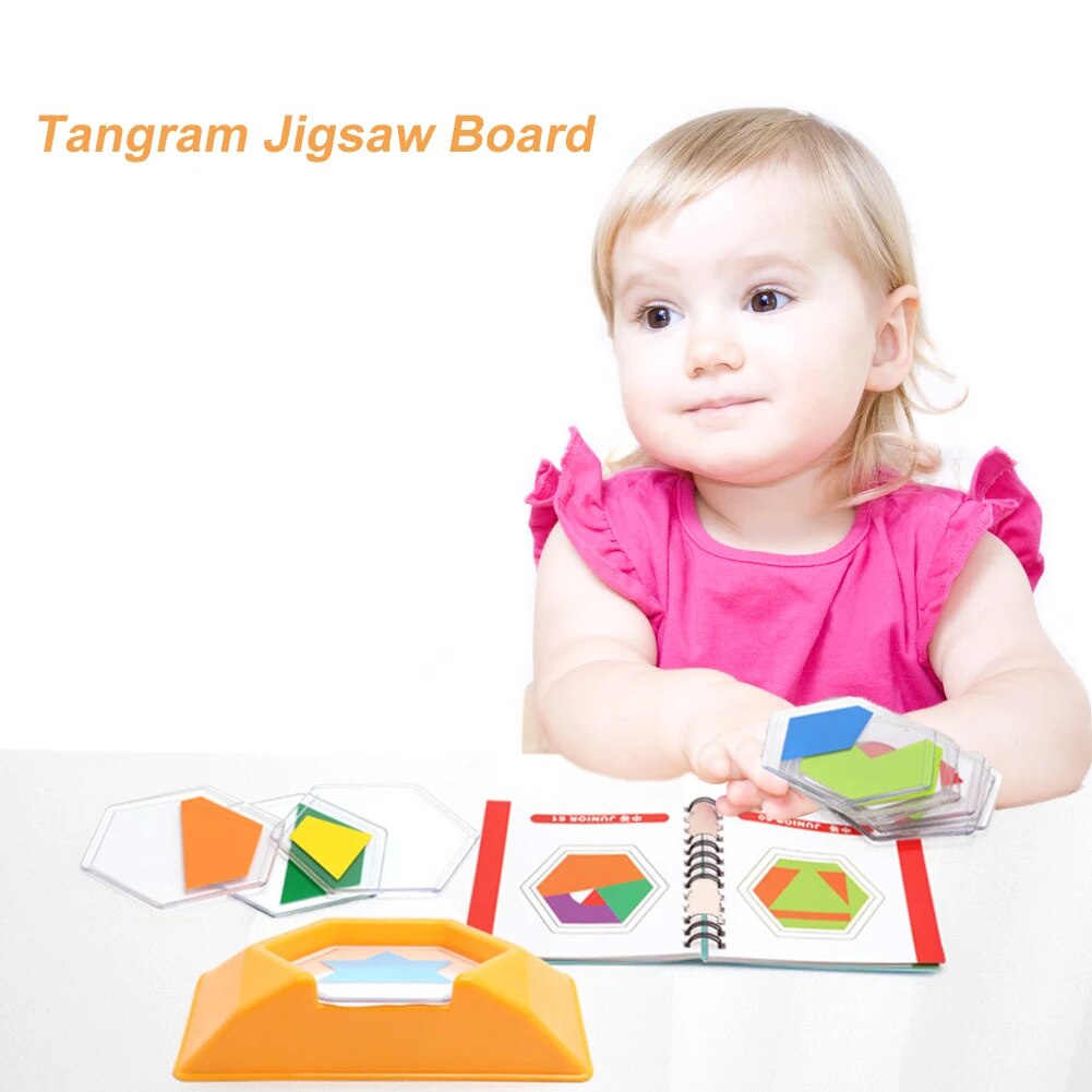 Challenge Color Code Puzzle Games Tangram Jigsaw Board Puzzle Toy for ...