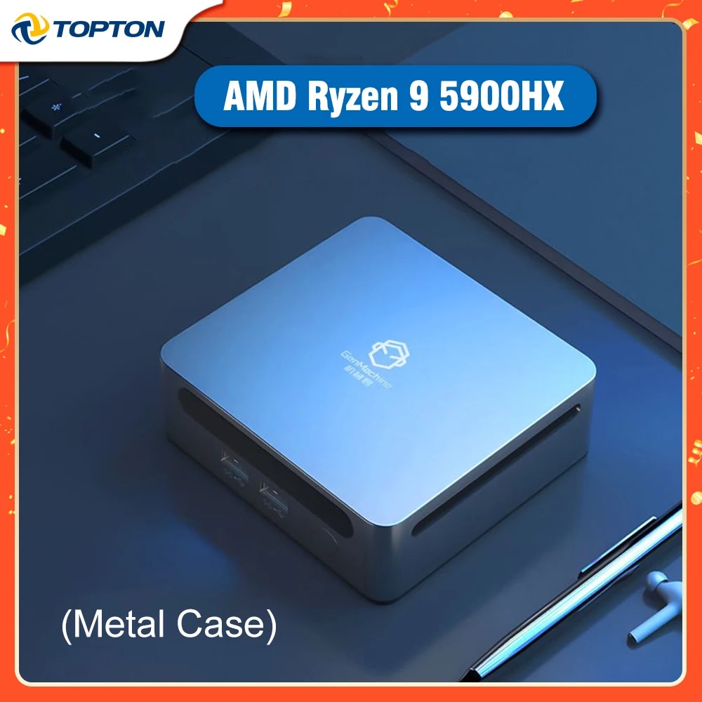 AMD Mini PC Ryzen 9 5900HX R7 7730U Metal Case Windows 11 2xDDR4 ...