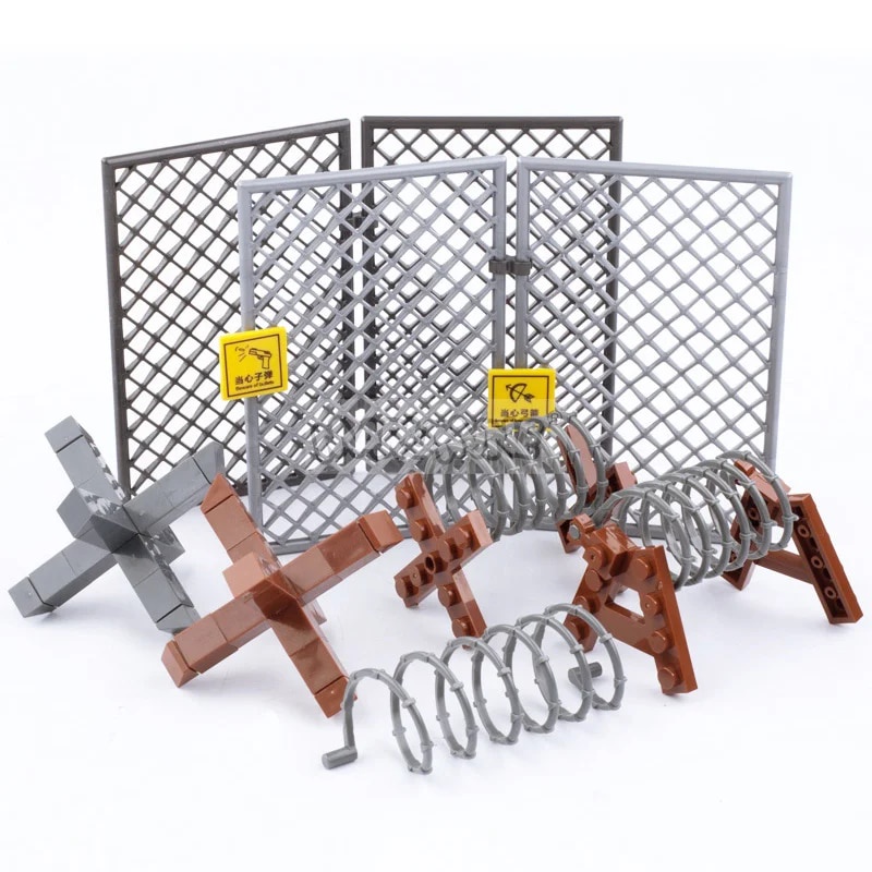 Marumine MOC DIY City Military Base Barbed Wire Fence Mesh Isolation ...
