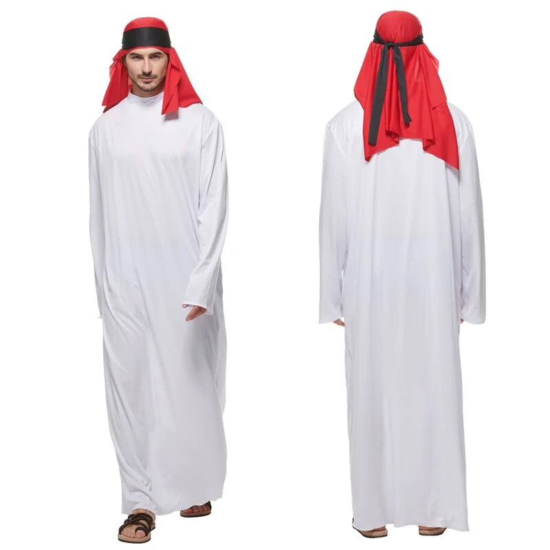 ☌Adult Mens Arab Sheik Fancy Dress Costume Halloween Costume For Men