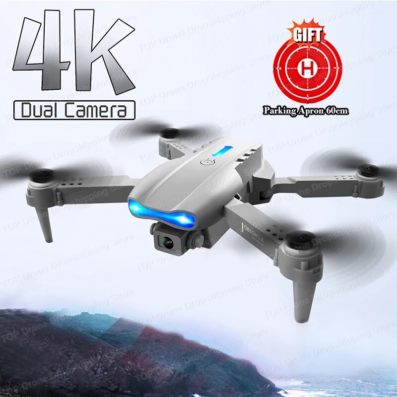 ⊹New E99 K3 Mini Drone 4K Professional Dual HD Camera Three Sided ...