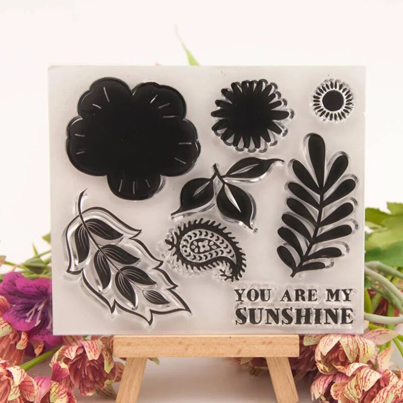 1pc Leaves Transparent Clear Silicone Stamp Seal DIY Scrapbooking ...