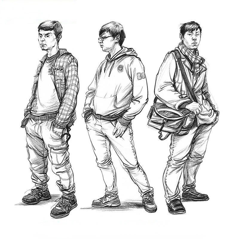 Sketch Complete Works Line Drawing Characters Sketch Book Practice Line ...