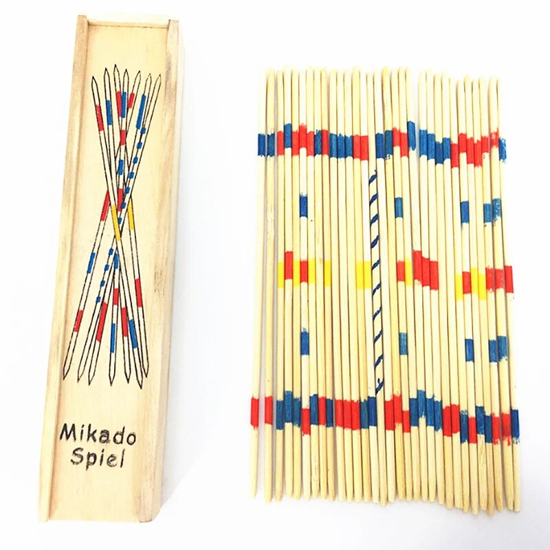 Hot New Educational Wooden Traditional Mikado Spiel Pick Up Sticks With ...