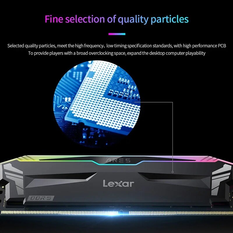 Lexar ARES RGB DDR5 RAMs 6400MHZ Gaming Overclocked Memory Stick ...
