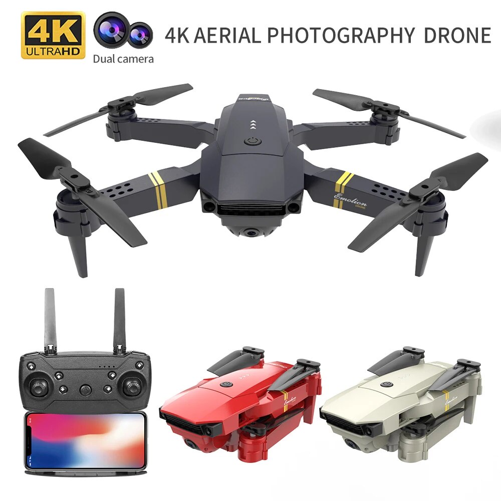 Mini Rc Drone with 4K Camera Wifi FPV Foldable Altitude Hold One Click ...