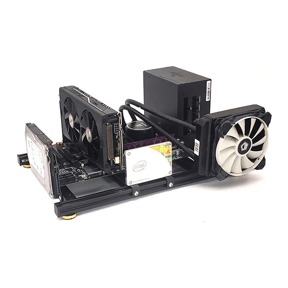 DIY Computer Chassis Bracket Open Case Rack ATX M-ATX ITX Horizontal PC ...