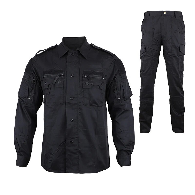 Men's Quick Dry Work Shirts Long Sleeve Tactical Training Hiking