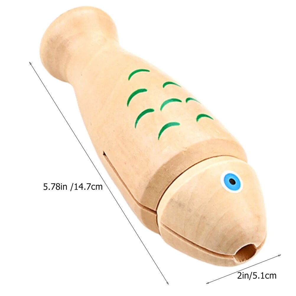 Wooden Fish Kids Music Toys Enlightenment Toddler Musical Instrument ...