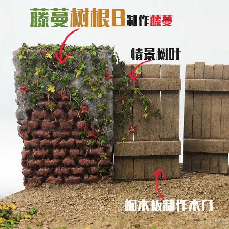 DIY Diorama Vine Tree Roots Withered Model Plant Stubble Branches ...