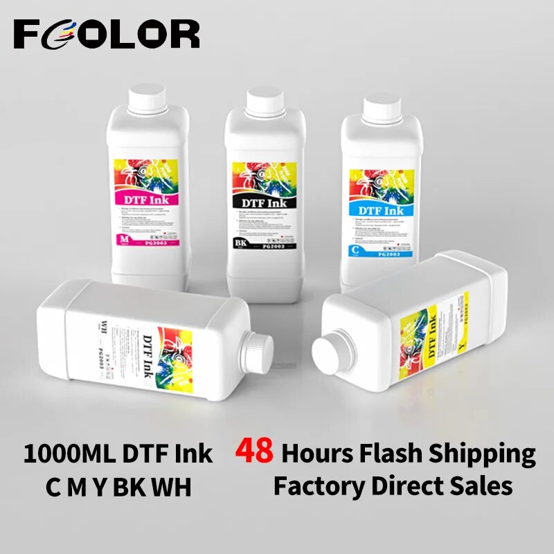 Fcolor High Quality DTF Ink 1000ml White Direct Heat Transfer Film ...