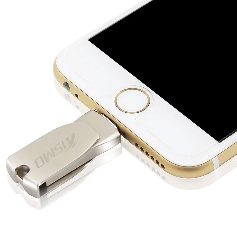 ⓥkismo Usb Flash Drive Mini Memory Stick Iphone Otg U Disk Metal Usb Pen Drive For Iphone 8 X 7 2847