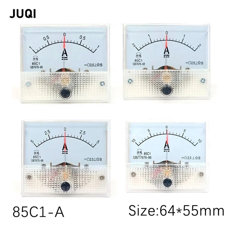 338 85c1 A Dc 75mv Amperemeter Gauge Analog Panel Amp Current Meter10a 0 10a Ammeter 1a 3a 4985