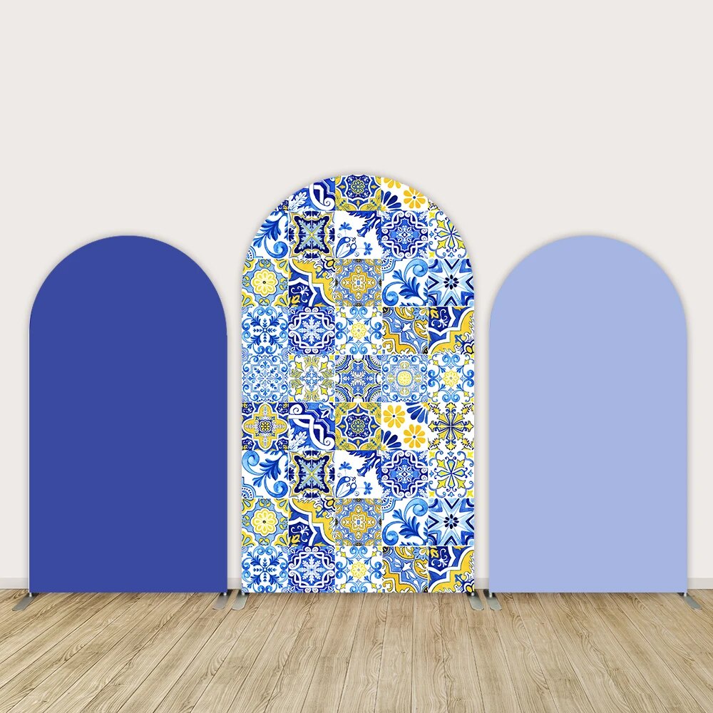 ☝Morocco Mediterranean Arch Backdrop Cover Baby Shower Background ...