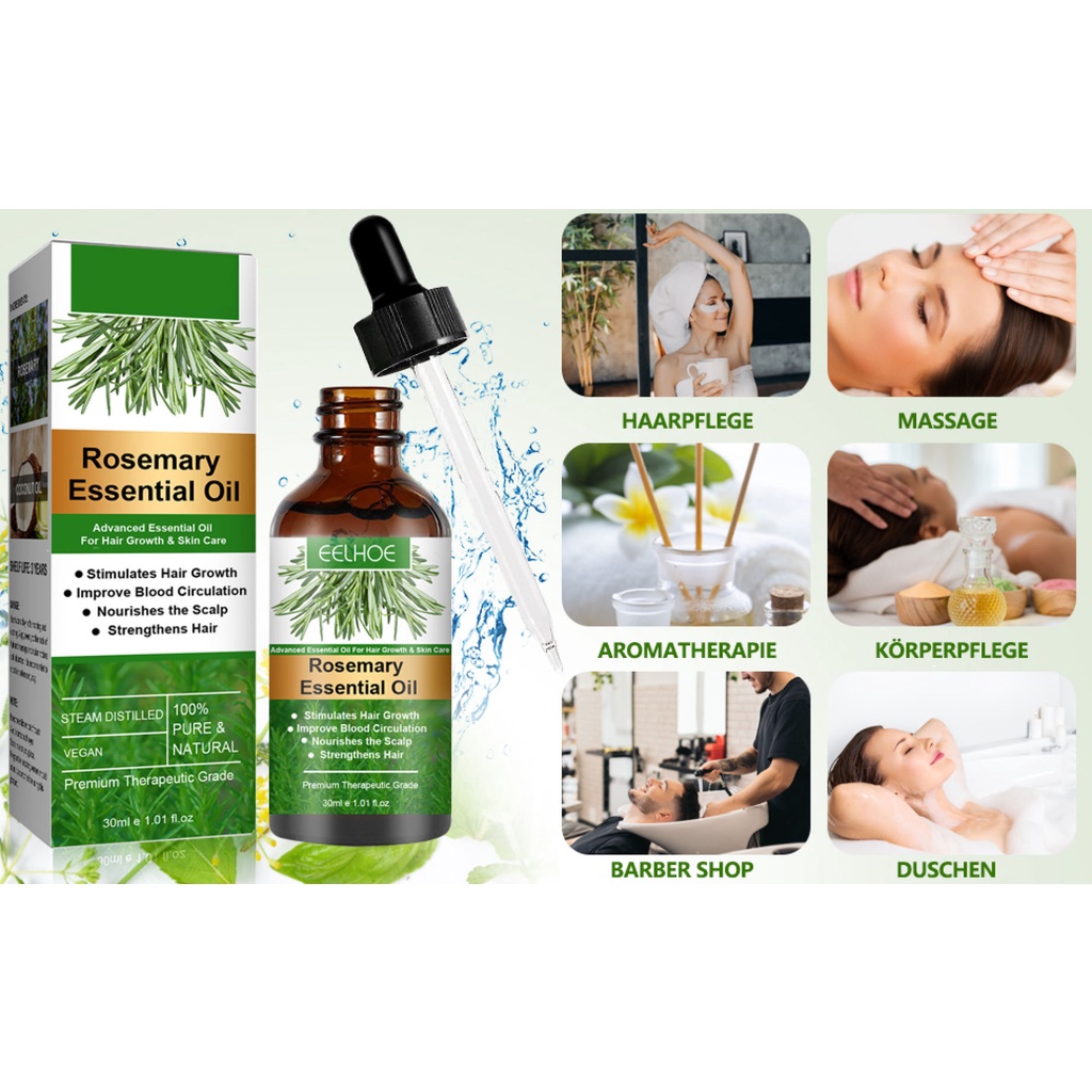 Original EELHOE Rosemary ESSENTIAL Oil Hair Growth Anti Hair Loss Fast