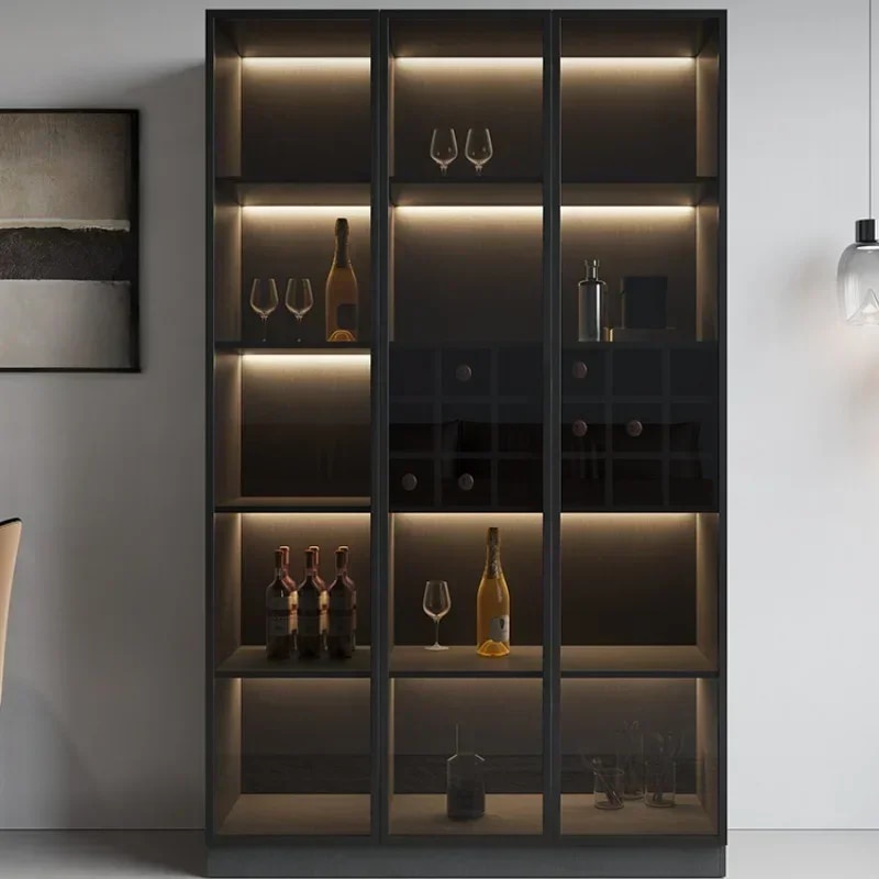 ☀Liquor Display Wine Living Room Glass Wall Luxury Wine Commercial Storage Bot