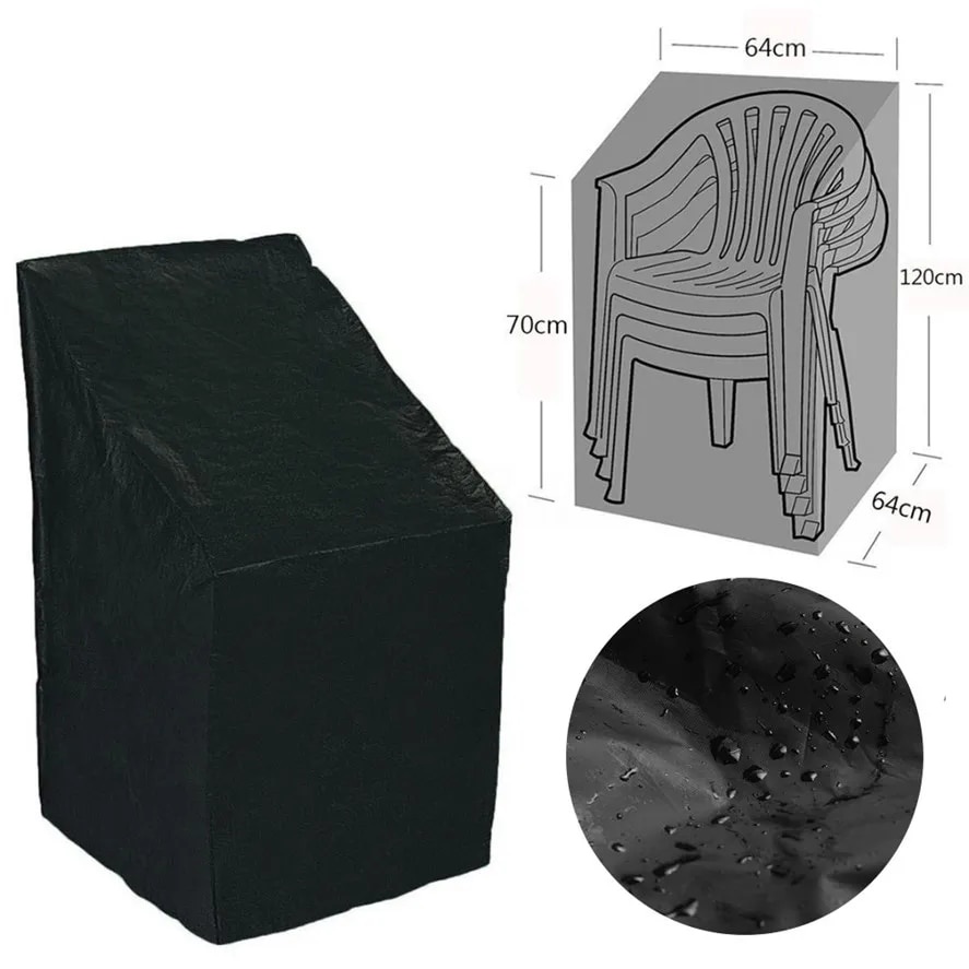 ☃Stacked Chair Dust Cover Storage Bag Outdoor Garden Patio Furniture