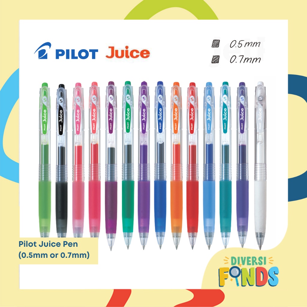 Pilot Juice Gel Pen - 0.5mm and 0.7mm - Assorted Color Retractable (LJU ...
