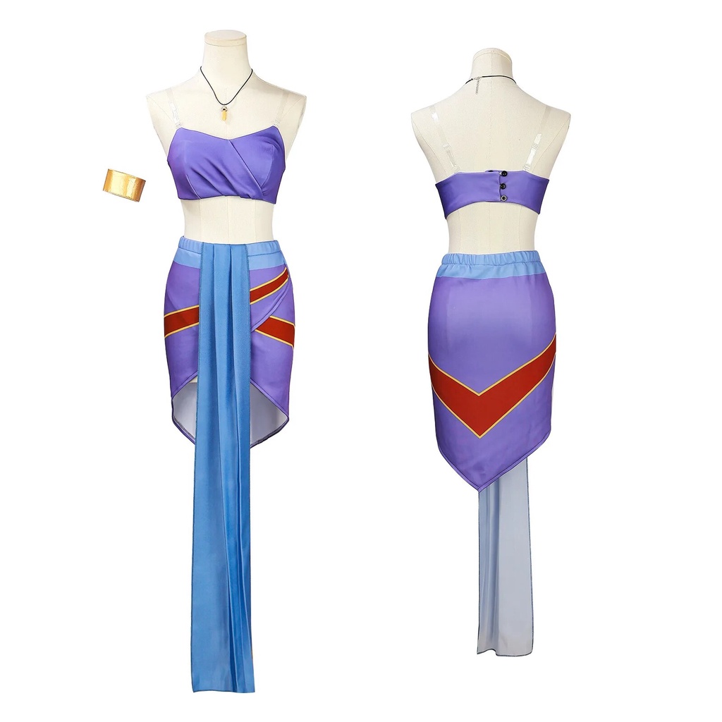 Princess Kida Cosplay Sexy Suit Cartoon Movie Atlantis Costume Disguise Adult Women Dress