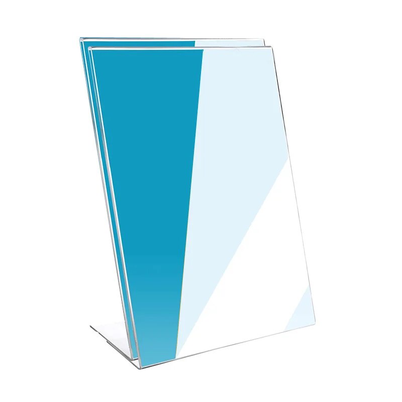 2pcs Clear Acrylic Card Holder Sign Display Stand With Slant Back ...